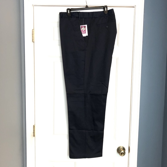 Haband Pants Men’s Size 44L (44 x 32) Navy Blue Straight Leg Fit-forever Twills - Picture 1 of 12